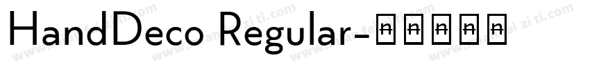 HandDeco Regular字体转换